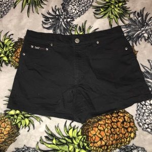 LEI Black High Waist Shorts